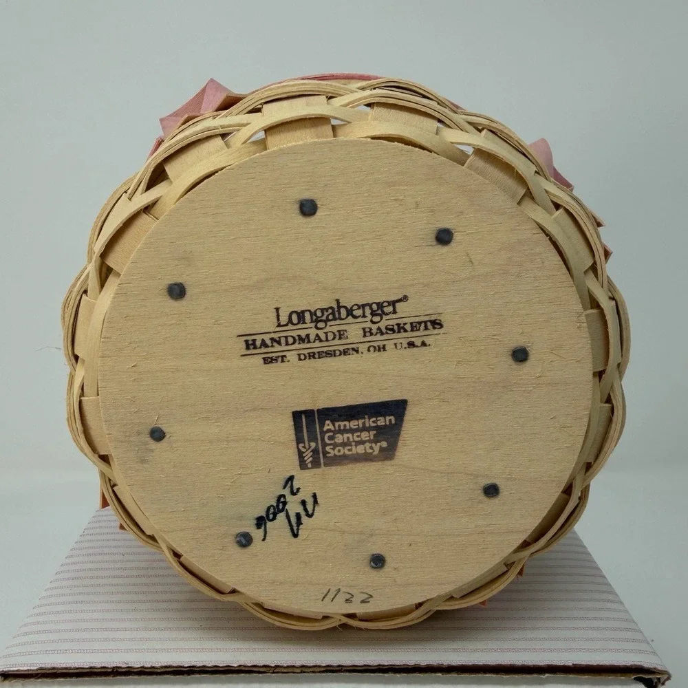 Longaberger 2006 Horizon of Hope Basket Set Pink Ribbon ACS Complete w Box